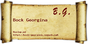 Bock Georgina névjegykártya